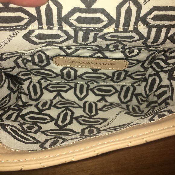 Rebecca Minkoff Quilted Mini Affair Shoulder Bag in Biscuit color. - Picture 7 of 17